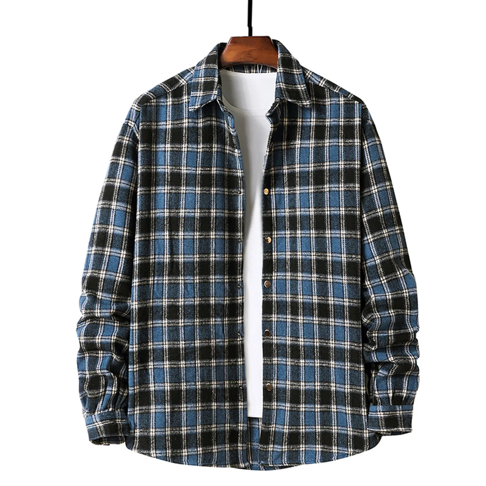 

Мужская осенне-зимняя однотонная удобная плотная Фланелевая рубашка с длинными рукавами, мужские футболки до 10 долларов