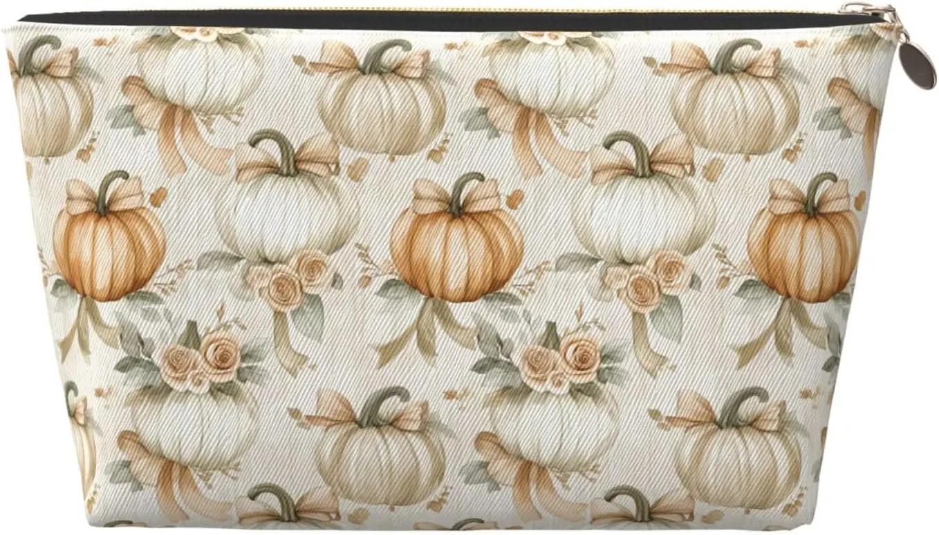 Косметичка с цветком тыквы в стиле ретро косметичка дорожный органайзер для