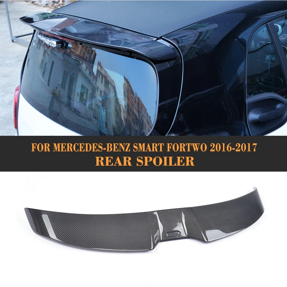 

Carbon Fiber Rear Roof Spoiler Lip Wing For Mercedes Benz Smart Fortwo Coupe 2 Door 2016 2017 Car Accessories