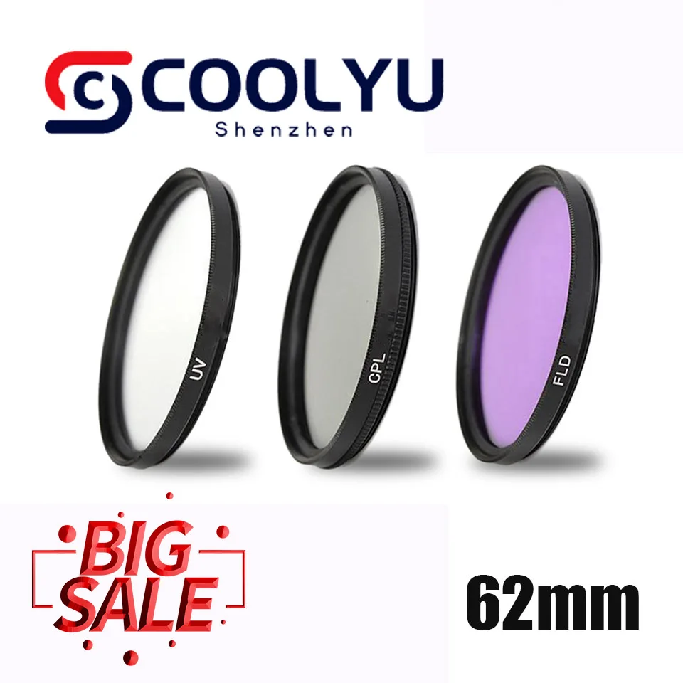 

3in1 62mm UV FLD CPL Circular polarizer Lens Filter kit for Olympus OM-D E-M10/E-M5/E-M1/PEN-F/E-PL7/E-PL6 EPL5 EPL3 45mm f/1.2