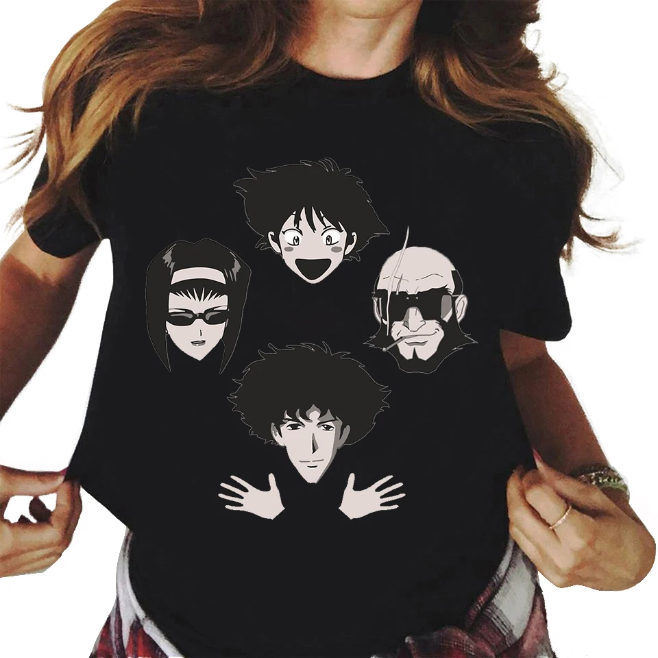 Классные Футболки Cowboy Bebop с японским Аниме Манга Харадзюку модная футболка