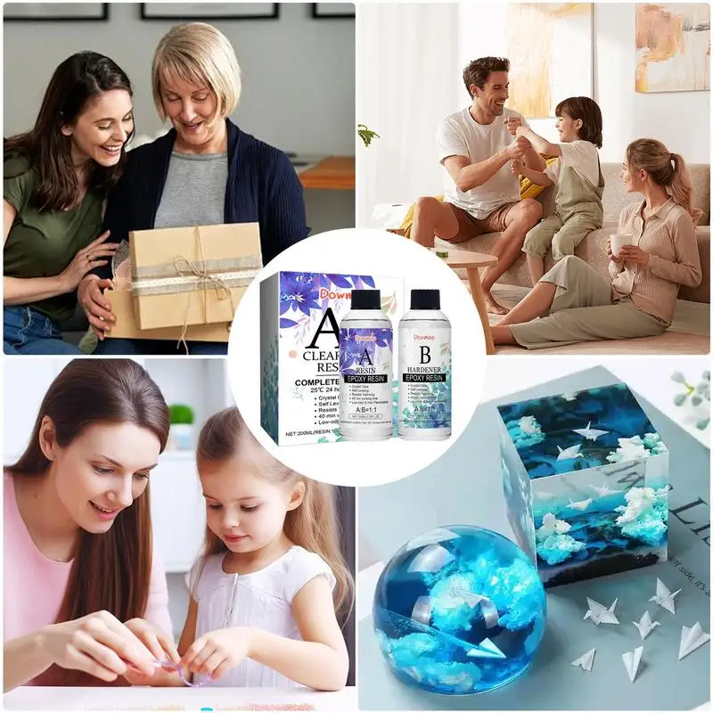 Комплект из эпоксидной смолы 1:1 AB прозрачный отвердитель для художественного