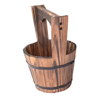 small wooden bucket planter small wooden bucket planter creative wooden barrel planter box vintage style with large handle