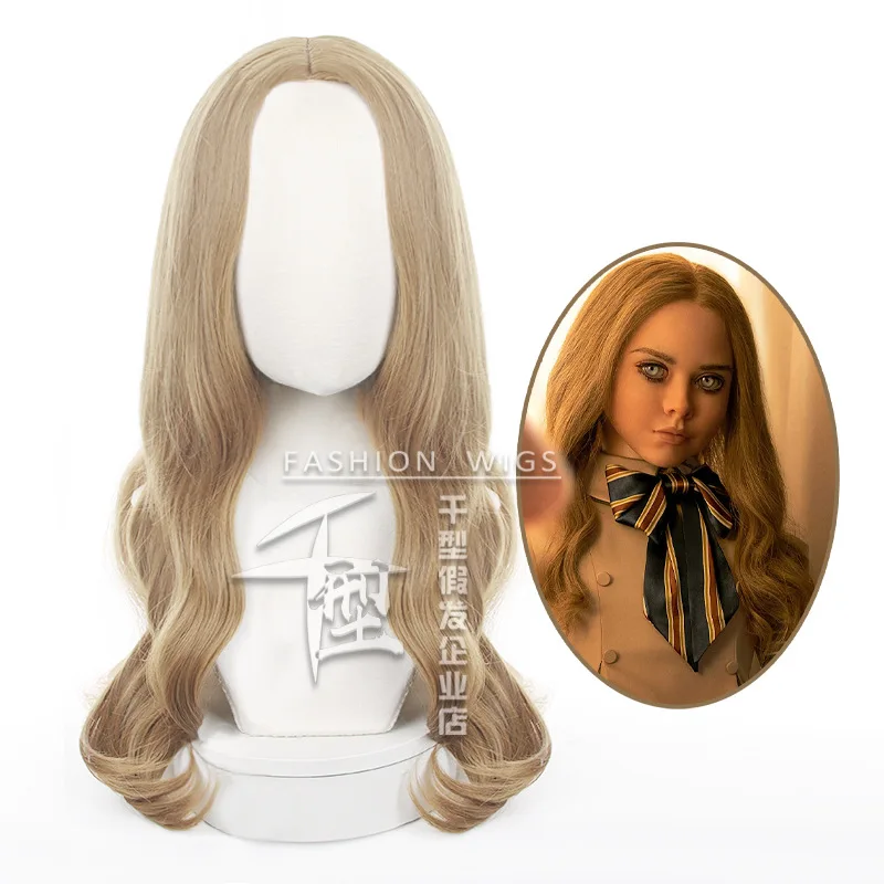 

Movie M3GAN Wig Cosplay Costumes Props Long Blonde Curly Hair