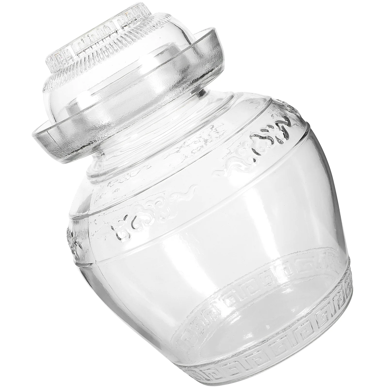 

Glass Food Containers Household Pickle Jar Airtight Design Large Capacity Clear