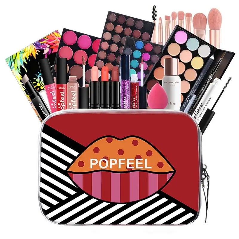 27Pcs Makeup Kit For Women Girls Full Beginner Makeup Set With Cosmetic Case All In One Makeup Set Professional Makeup Gift Set
