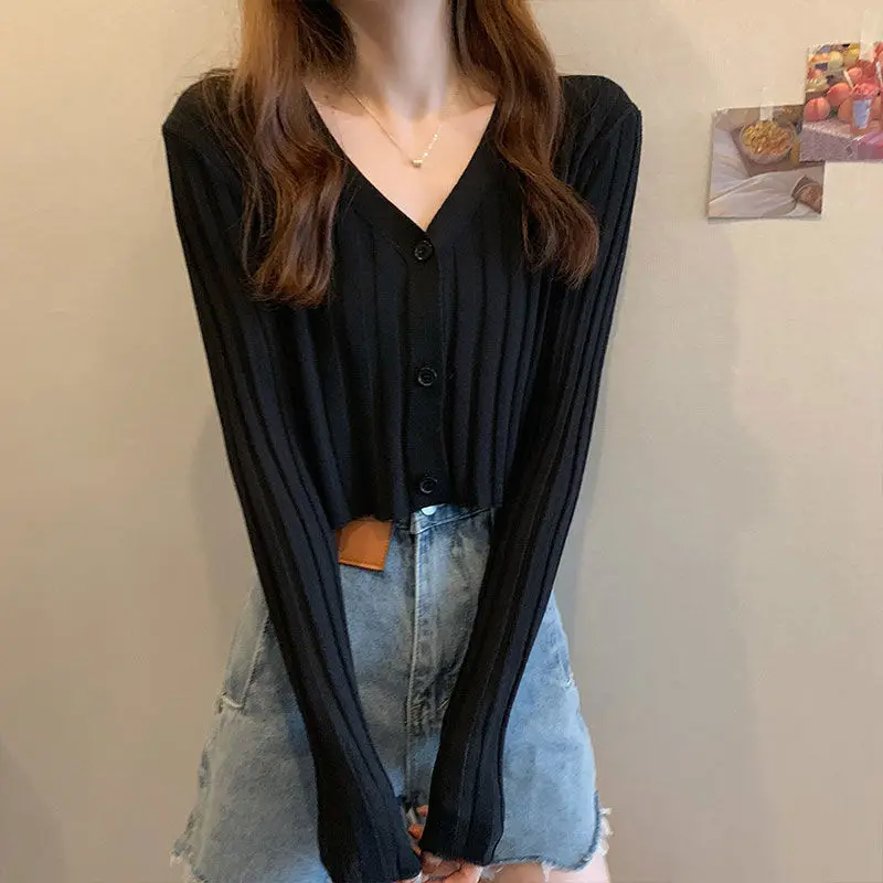 Женские свитера кардиган на весну и осень 2022 вязаный женский |