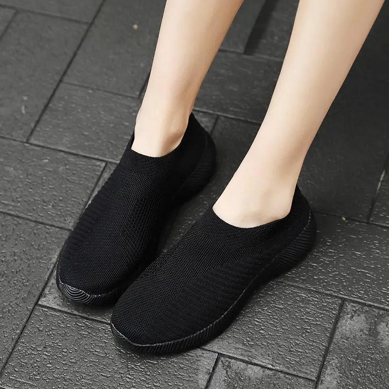 

summer knit Women's Mesh Sneakers Child's Summer Sport Shoes Size 41 Women's Running Sneakers White Women's Sports Shoes Racing