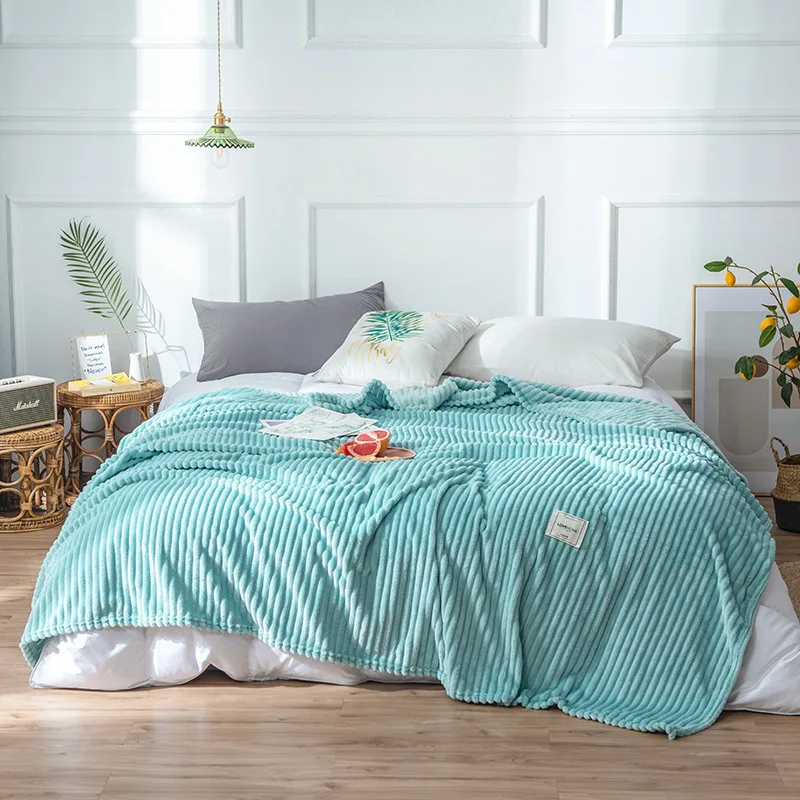 

Gray Summer Blanket Milk Velvet Kids Room Throw Soild Color Blankets Sofa Sheet Bedspread Lightweight Rest Nap Office Blanket