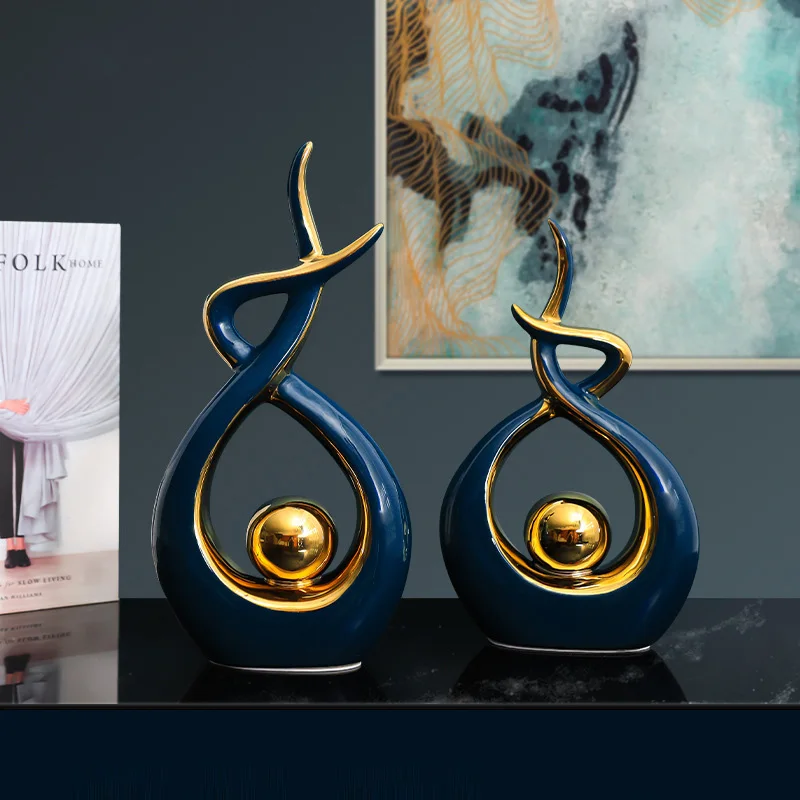 Керамическое украшение для дома фигурки украшения абстрактная статуя