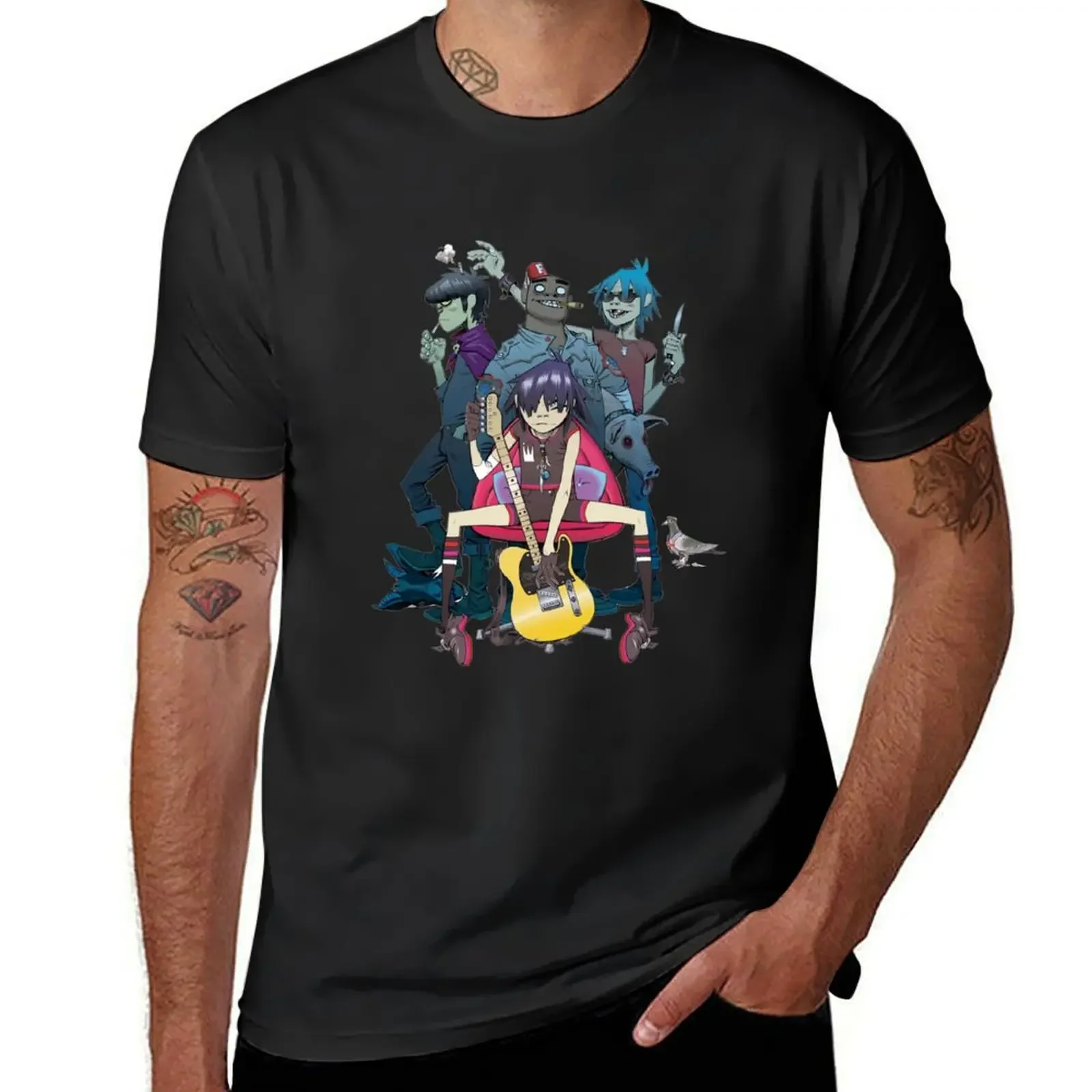 Футболка murdoc cracker island великолепные топы простые белые мужские футболки
