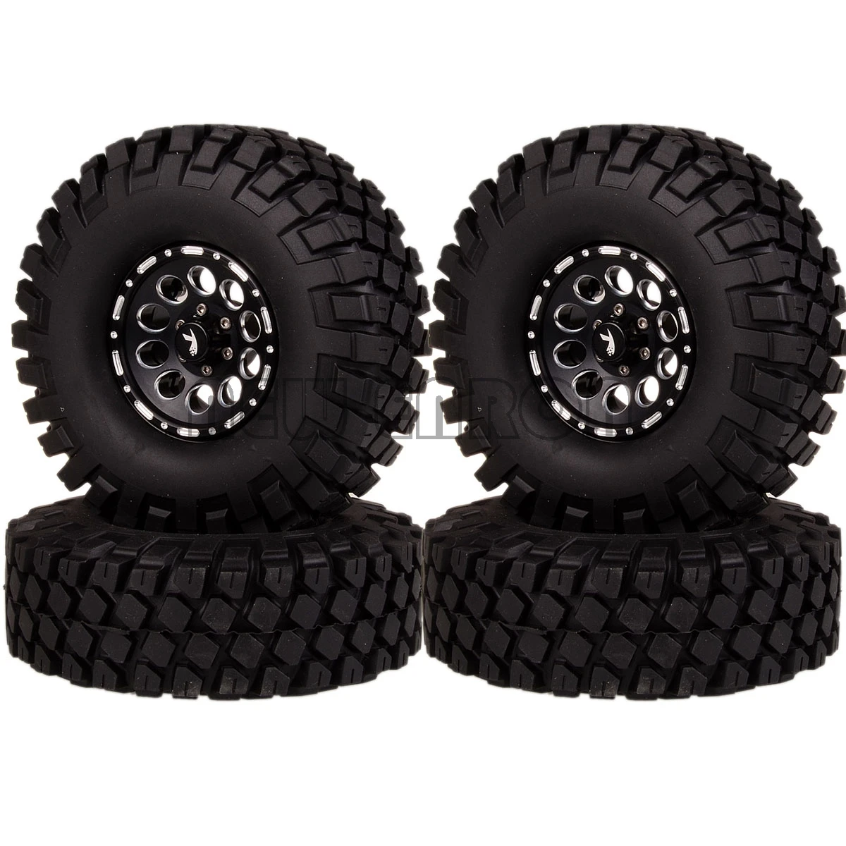 

NEW ENRON 4Pcs 1.9" Alloy Beadlock Wheel Rim & 112mm Rubber Tyre Tires for RC Rock Crawler Car RC4WD TF2 D90 D110 TRX-4 Tamiya
