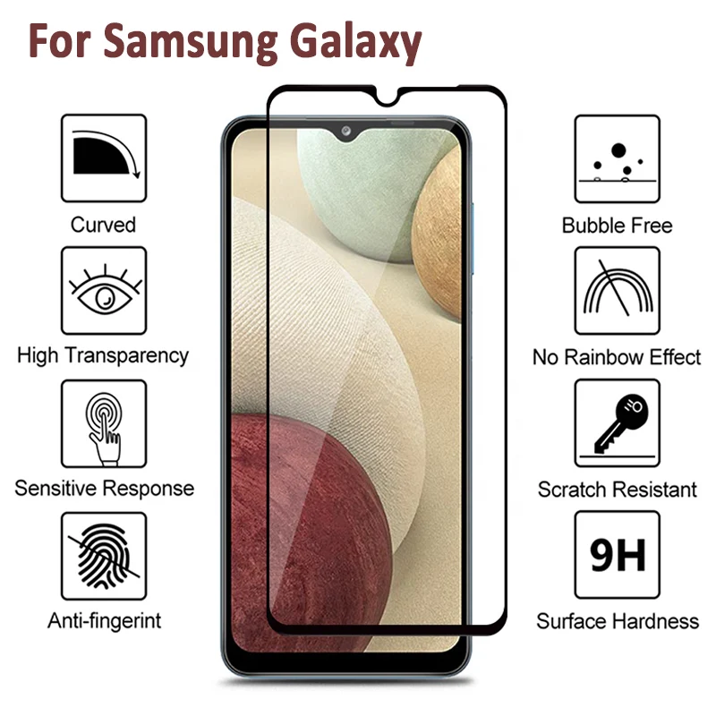 

9D Tempered Glass For Samsung Galaxy A12 A22 A32 A42 A52 A72 Protective Glass Samsung A10S A20E A30S A40 A50 A51 A71 Screen Film