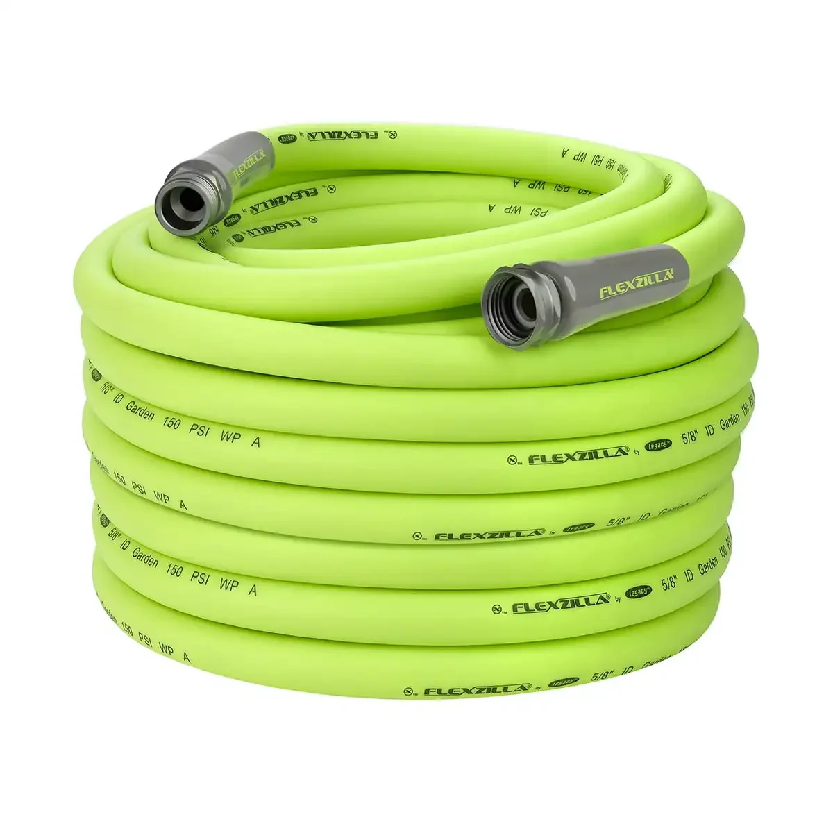 

Flexzilla® Garden Hose, 5/8" x 100', 3/4" - 11 1/2 GHT Fittings, Flexible Hybrid Polymer, ZillaGreen®