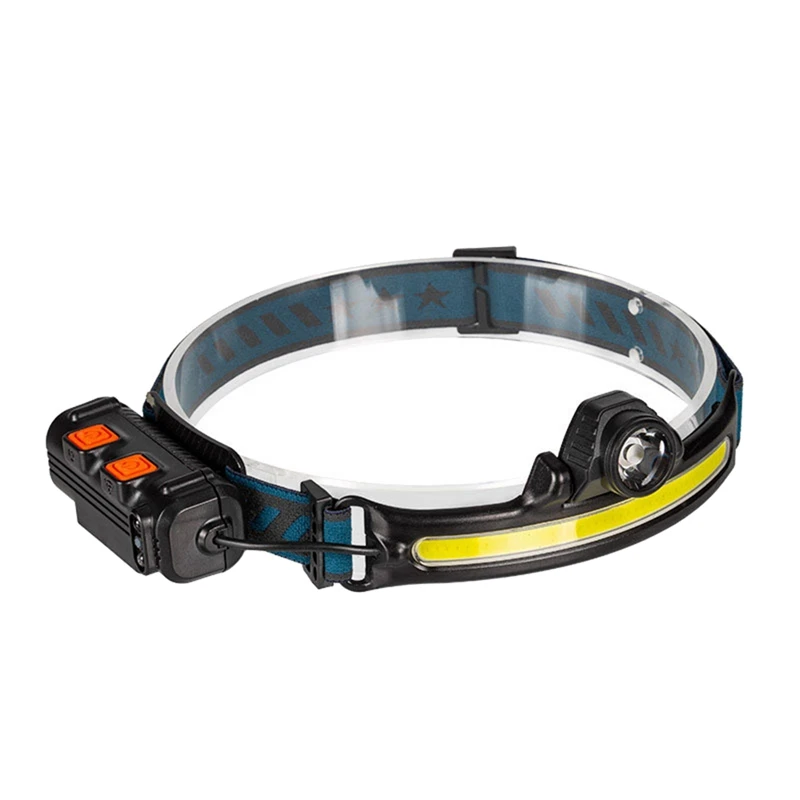 

Outdoor Headlight Waved Sensor COB Highlight Headlight Far And Near Light Work Fishing Headlight