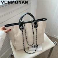large capacity shoulder bag female brand chain top handle bag for women ladies handbags and purses fashion totes bags sac a main