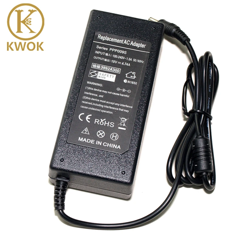 

Replacement Charger 19V 4.74A 90W AC Adapter Laptop Charger For Toshiba Satellite M310 M330 L800 Notebook Power Supply F25