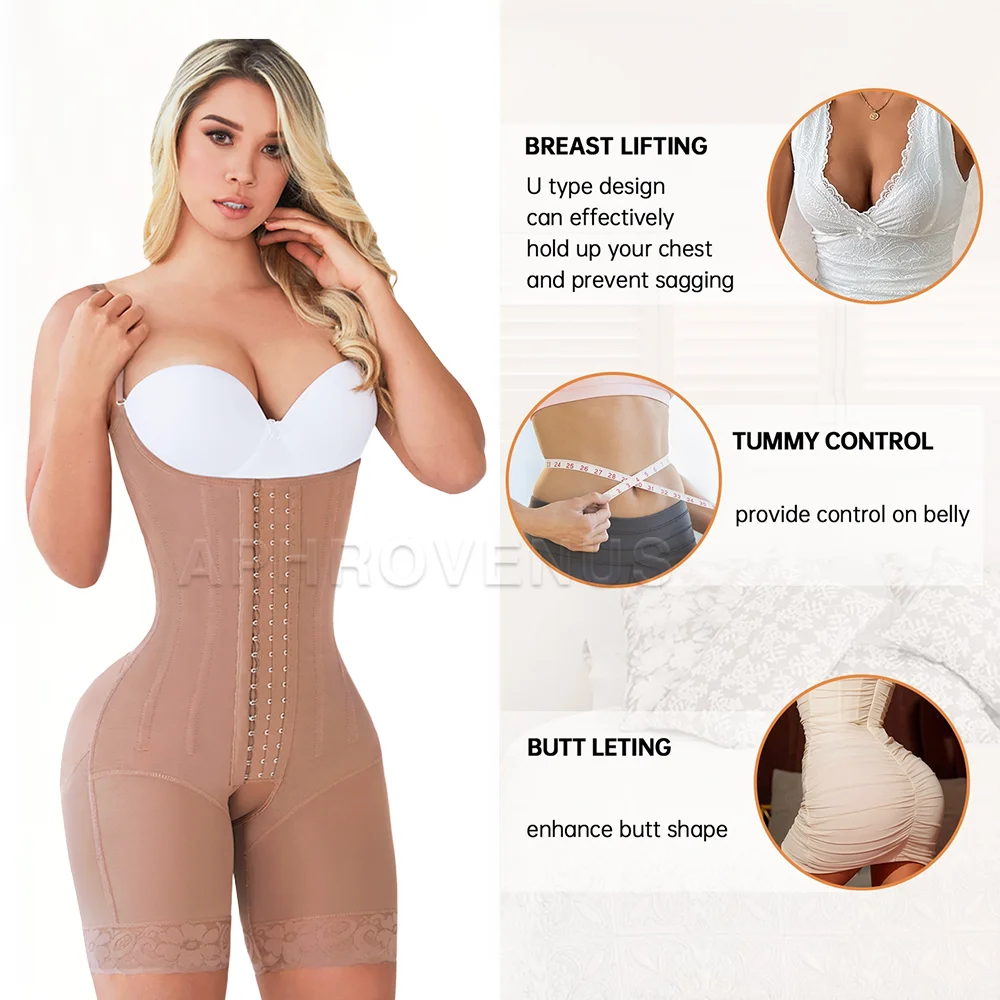 Женская корректирующая одежда Faja Moldeadoras с высокой талией и косточками