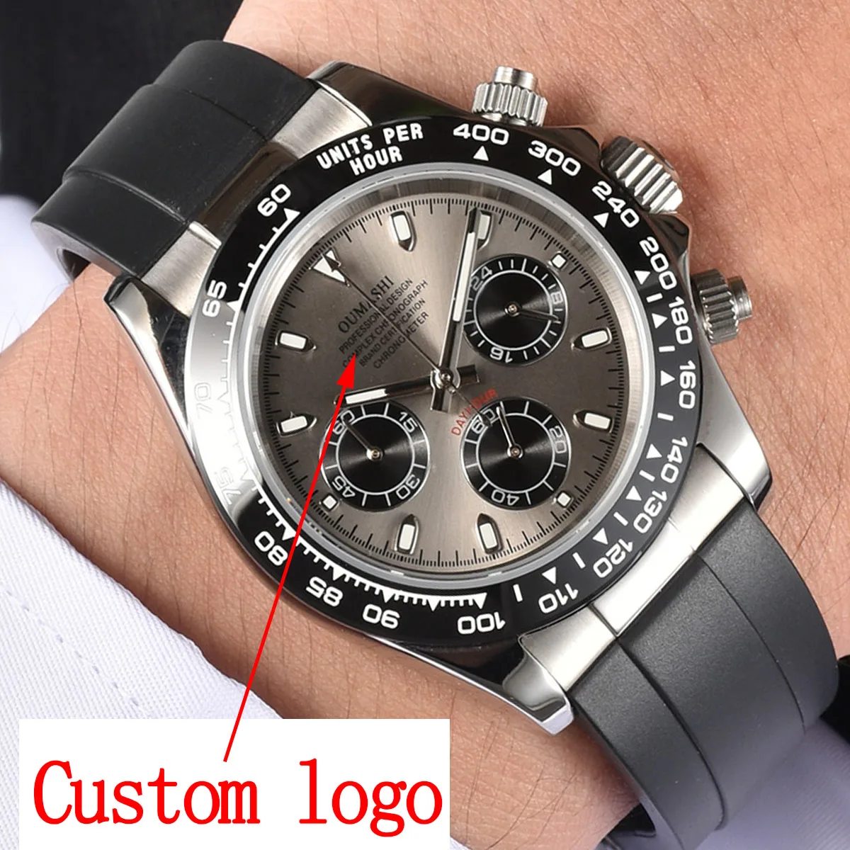 

Man watch waterproof vk63 quartz watches 2023 design chronograph luxury wrist diving watch electronic watch for men panda dial