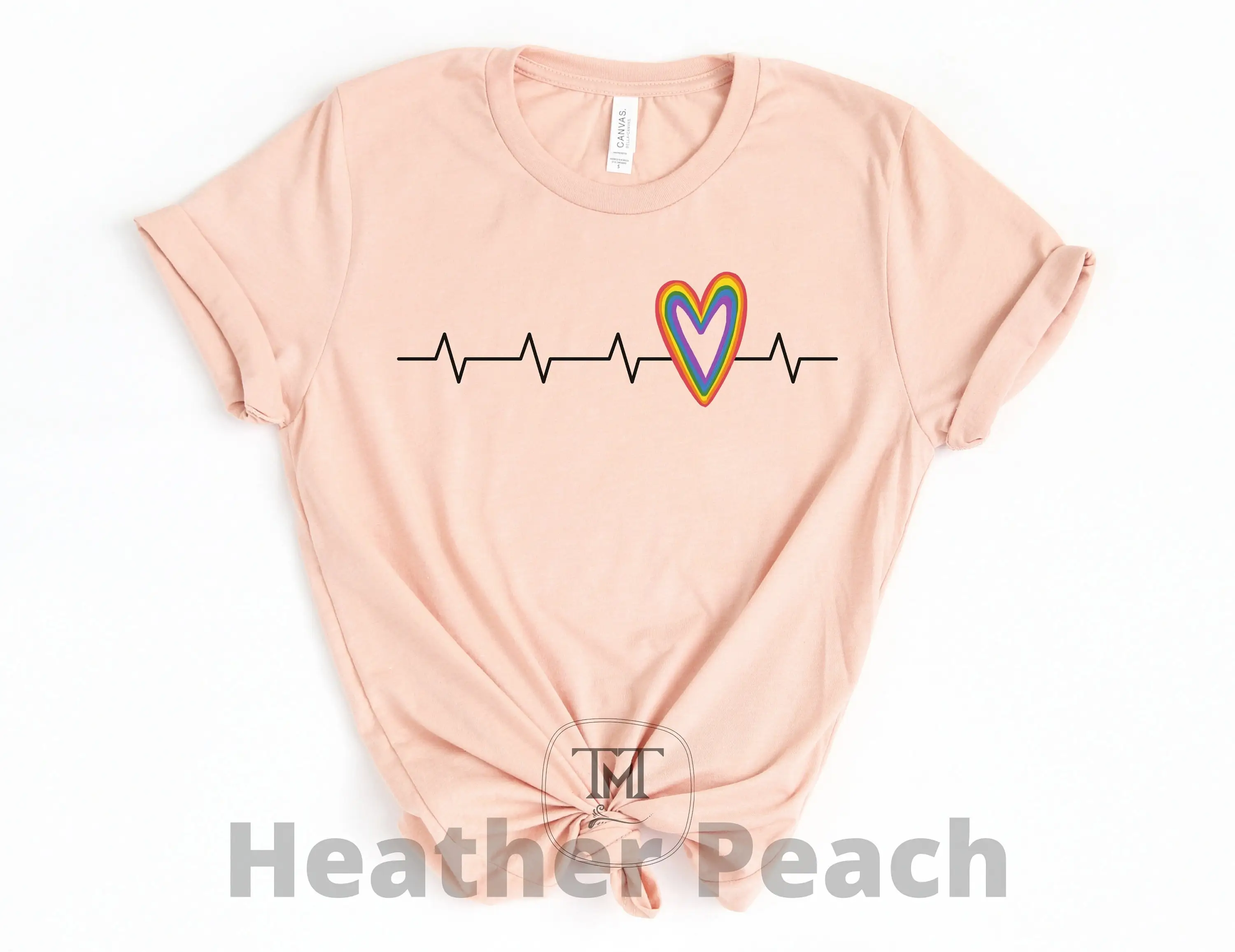 ЛГБТ Гей-прайд Heartbeat Футболка Heartbeats Лесбиянка Любовь Рух