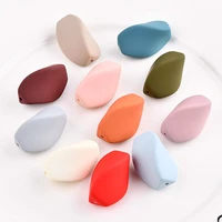 korean handmade jewelry production materials sweater chain earrings accessories candy color matte bead abs resin