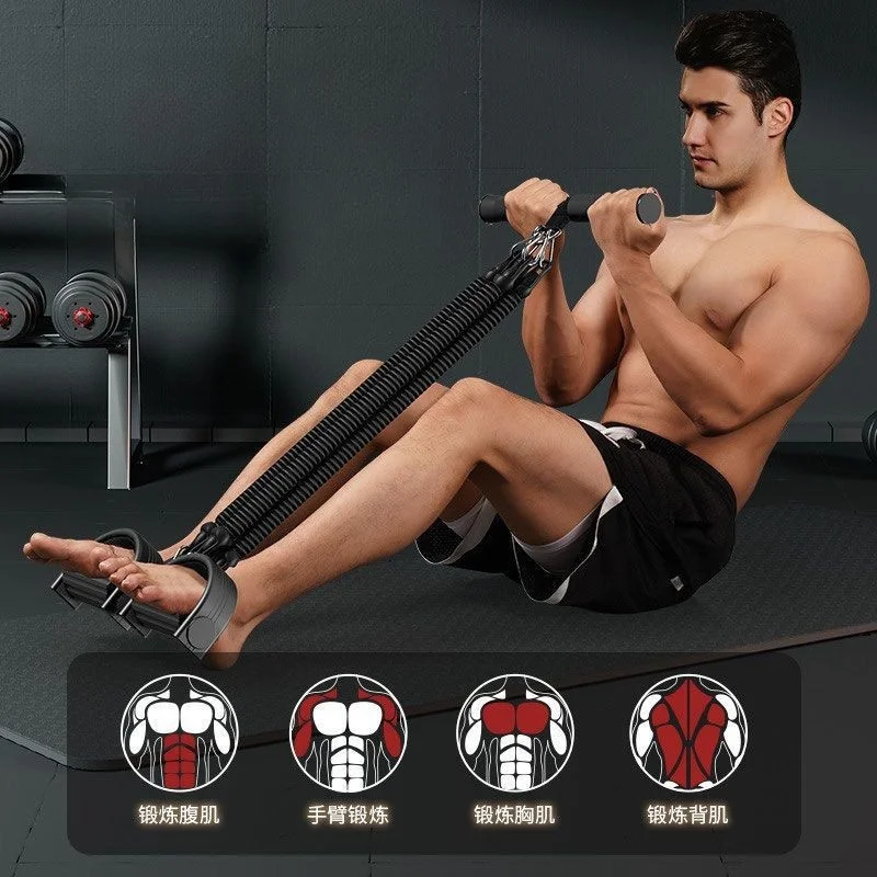 Фото Pedal Tension Rope Abdominal Strength Elastic Rope Home Multi-functional Fitness Resistance Band Exercise Fitness Equipment №2