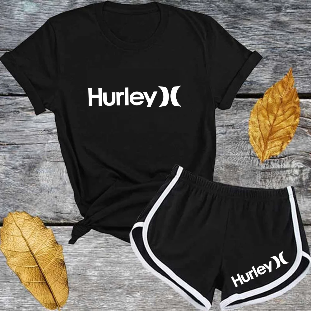 

Women's Letter Printed Sports Suit Summer Loose Ins Fashion Short-sleeved+Shorts Casual Two Piece Sets Women Vacation Sportswear