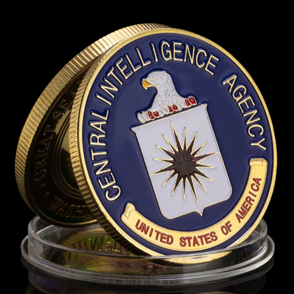 

Коллекционная монета ЦРУ золотистая