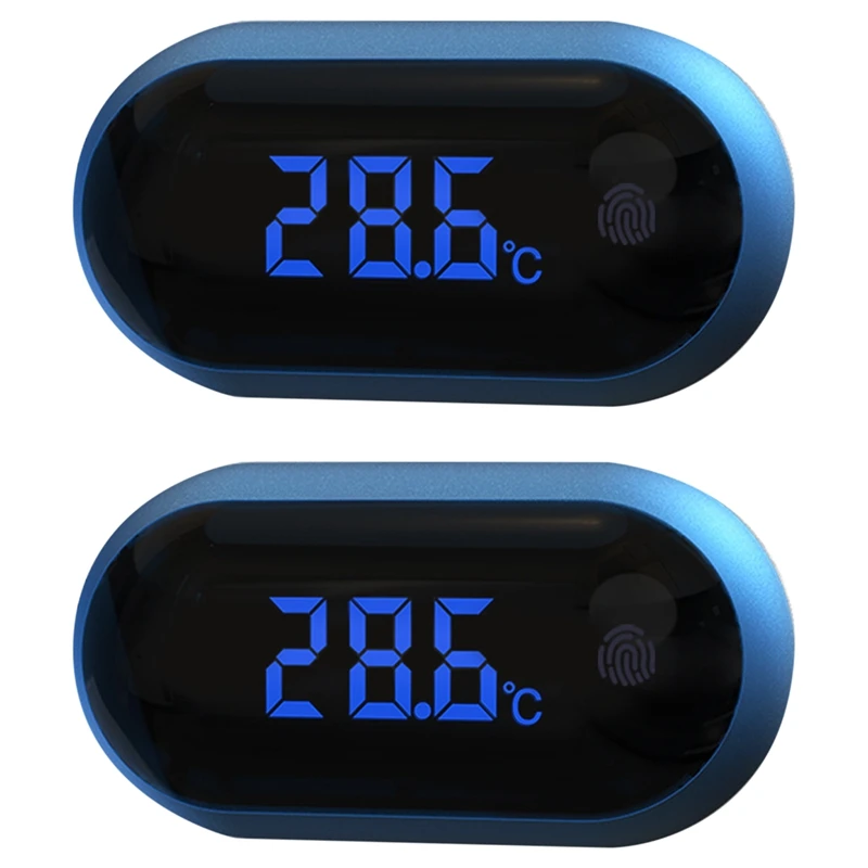 

2 Pc Aquarium Thermometer For Fish Turtle Tank Fish Amphibians Reptile, LED Touch And Sleep Mode