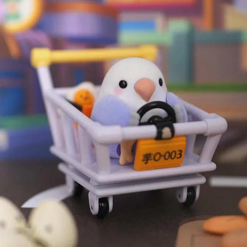 Фото Серия PLZDOT Social Birdie: Загадочная коробка-сюрприз с забавной фигуркой попугая, модель птицы, игрушка, кукла, сюрприз-пакет, украшение, декор, подарок №2