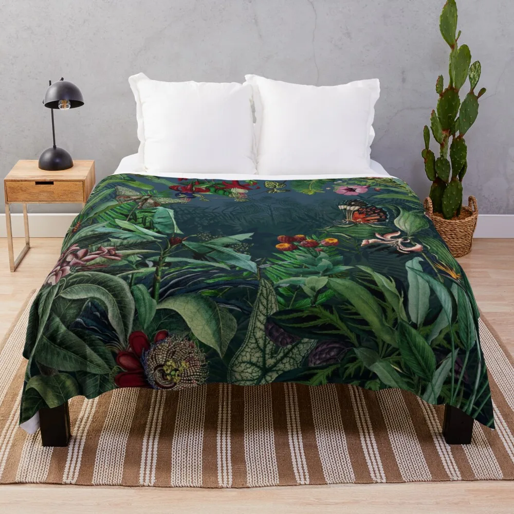 

Midnight Rainforest I Throw Blanket double summer blanket fuzzy blanket