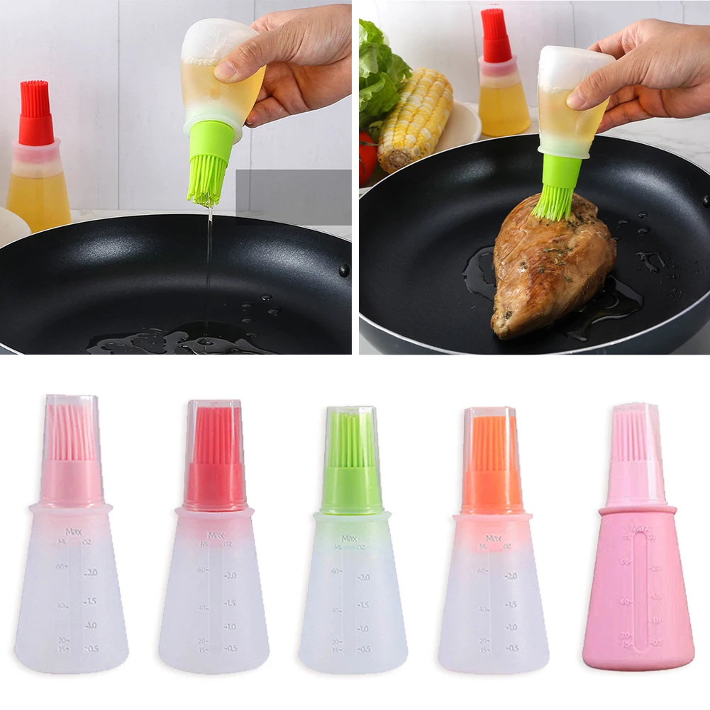 

Kitchen Silicone Oil Bottle Oil Brush Baking Barbecue Grill Oil Brush Dispenser Pastry Steak Oil Brushes Kitchen Baking BBQ Tool