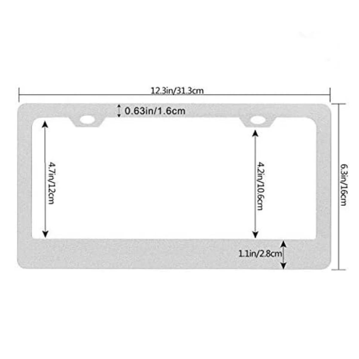 Матовая Алюминиевая Рамка Ohuhu Для Номерного Знака С Черными Винтовыми Колпачками
