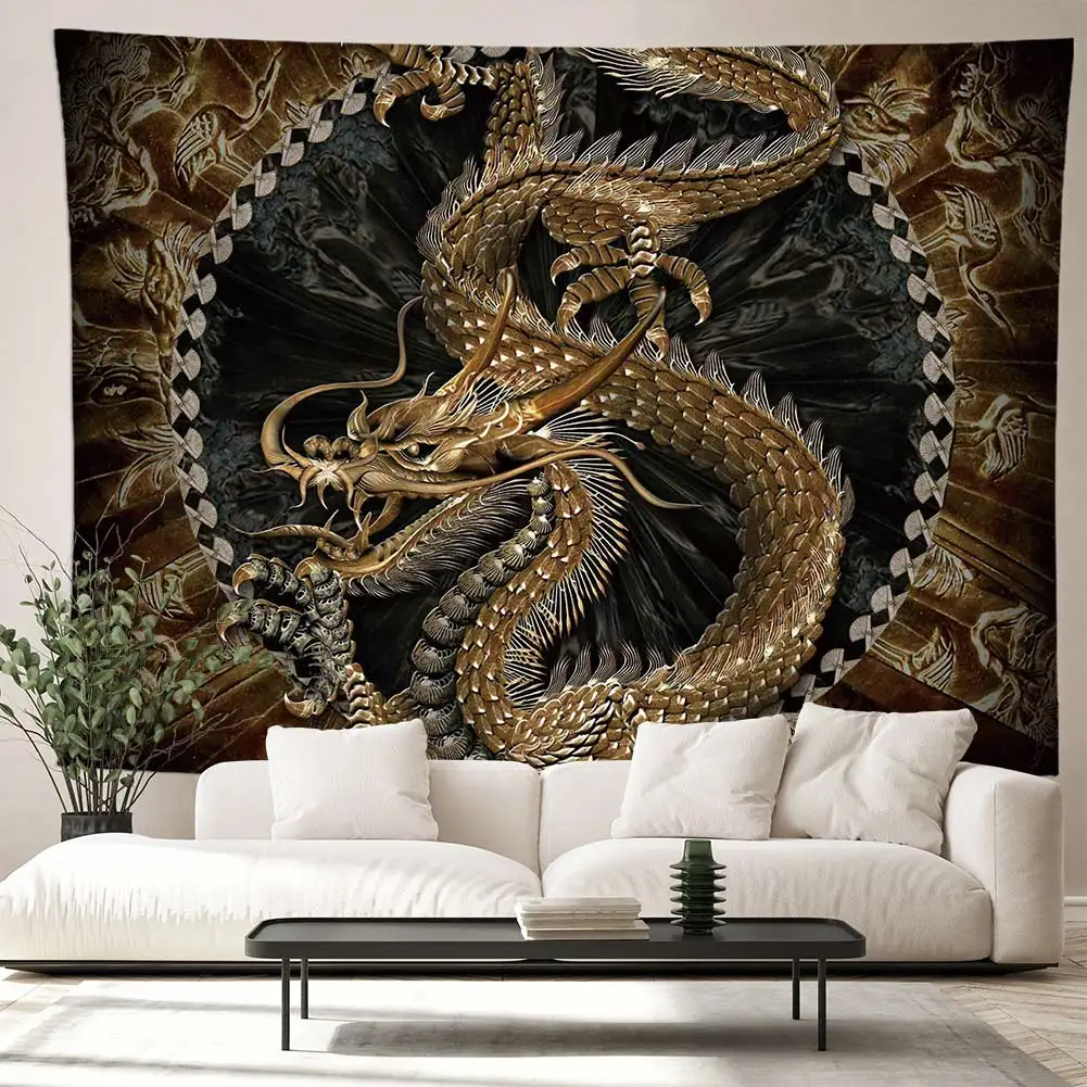 

Home Decor Large Animal Tapestry Art Background Dragon Totem Tapestry Wall Hanging Room Rug Bed Cover Beach Mat