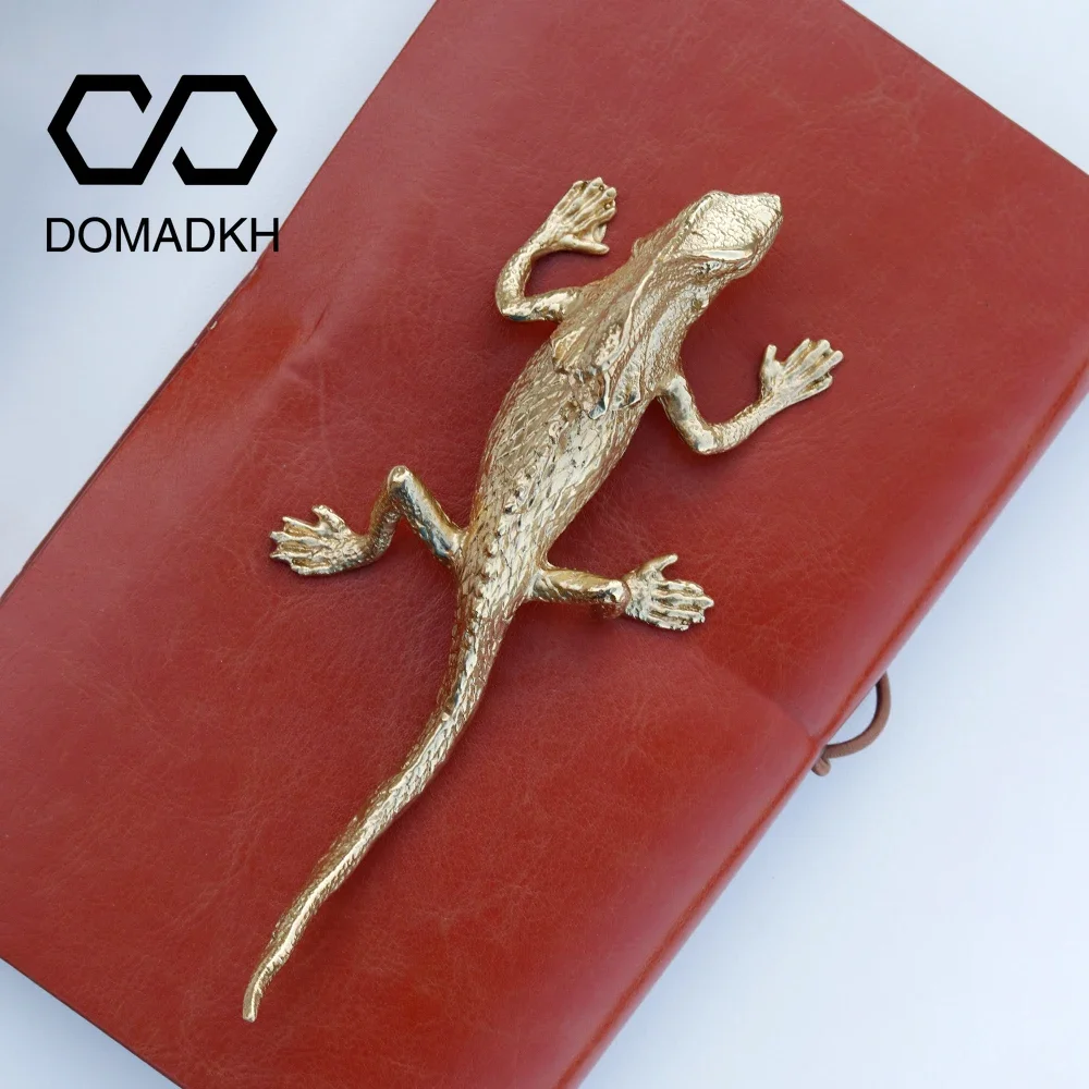Латунные ручки для шкафа в виде ящерицы ящика рептилий домашний декор комода
