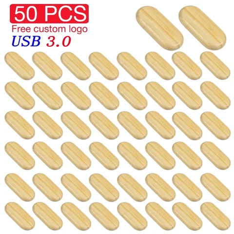 50 шт. в партии, деревянный флэш-накопитель USB 3.0, 128 ГБ, бесплатный индивидуальный логотип, 64 ГБ, высокоскоростная карта памяти, 32 ГБ, подарочная коробка, флэш-накопитель, 8 ГБ