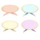 Цветная круглая Однослойная подставка подиум для торта, держатель для десерта, подставка для кексов, конфет, для украшения дня рождения, свадьбы, вечеринки