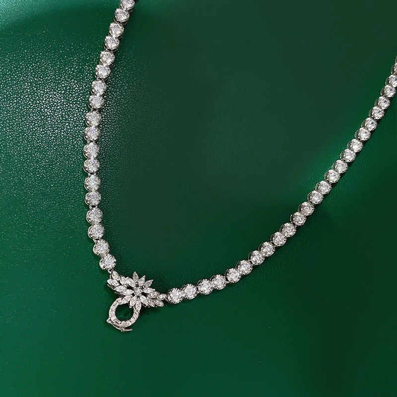 Ожерелье С Подвеской Из Стерлингового Серебра S925 Для Женщин Цепочкой