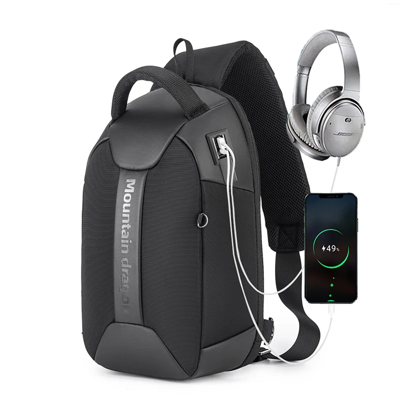 Men's Chest Bag High Quality Hot Multifunctional Messenger Bag Men's Waterproof Travel Bag Business Charging Usb Shoulder Bag