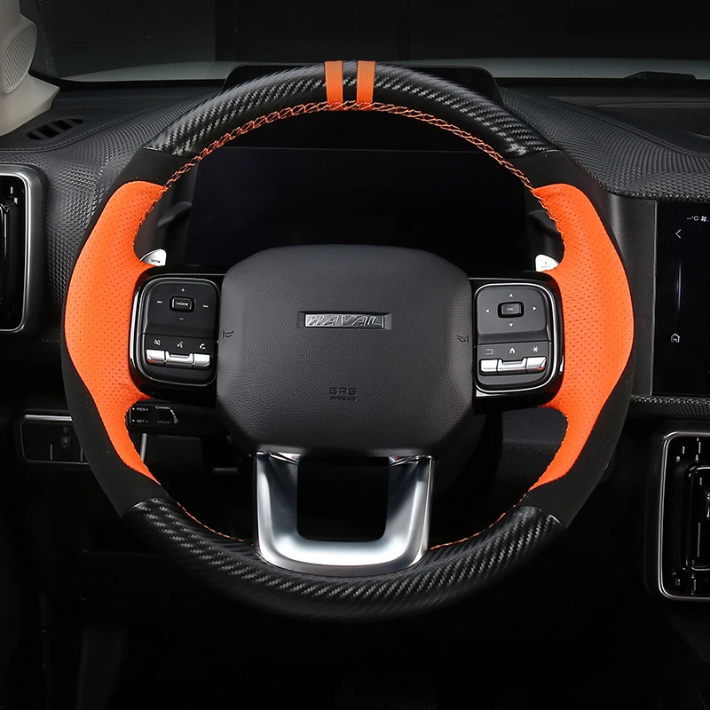 

Для Haval Dargo I 2022-2024 1-е поколение автомобильный Стайлинг ручная работа Нескользящая Кожаная оплетка рулевого колеса интерьерные автомобильные аксессуары