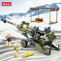 sluban building block toys army model light howitzer 258pcs bricks b0890 compatbile with leading brands construction kits