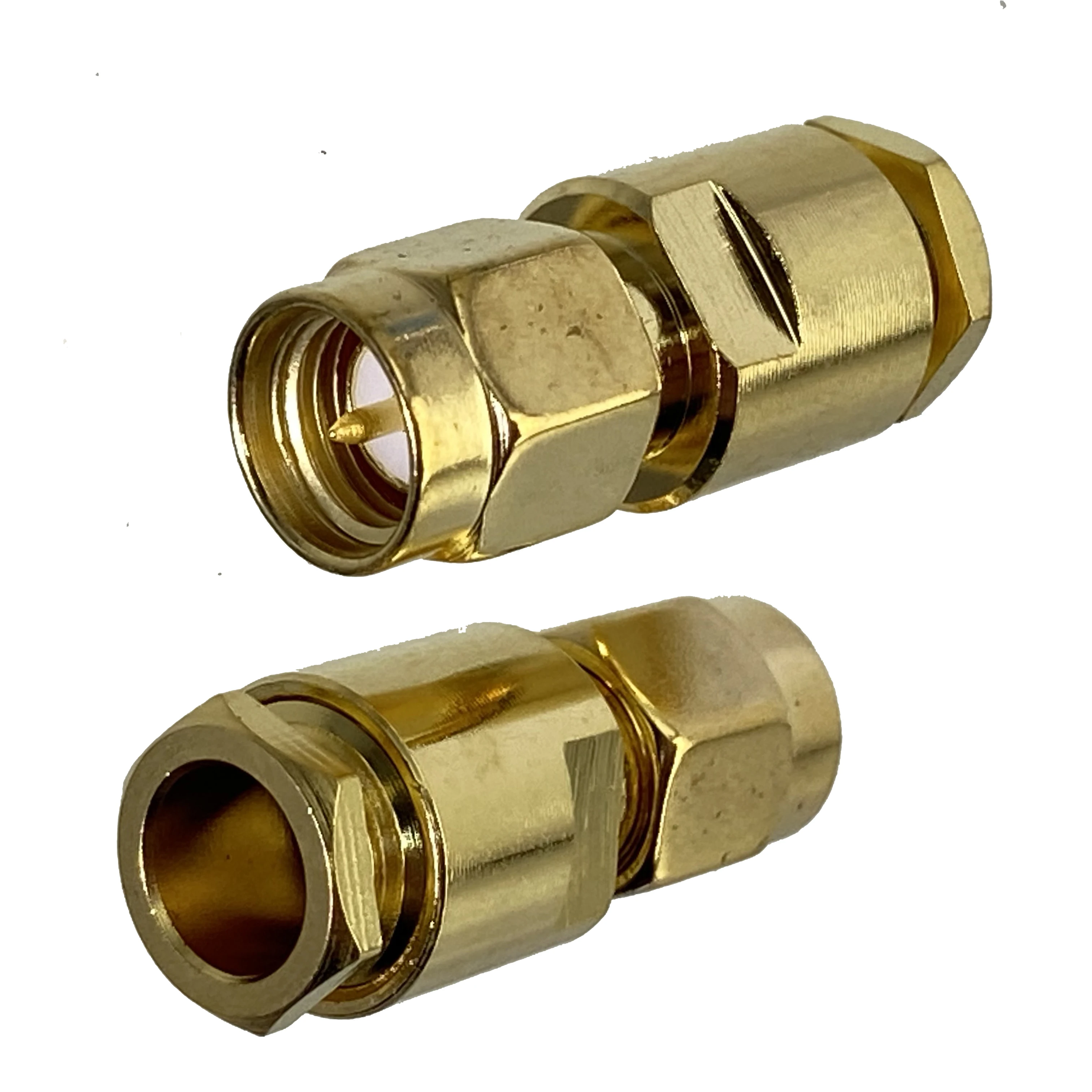 

1pcs Connector SMA Male Plug Clamp RG58 RG142 LMR195 RG400 RF Coaxial Adapter Straight 50ohm Wire Terminal New