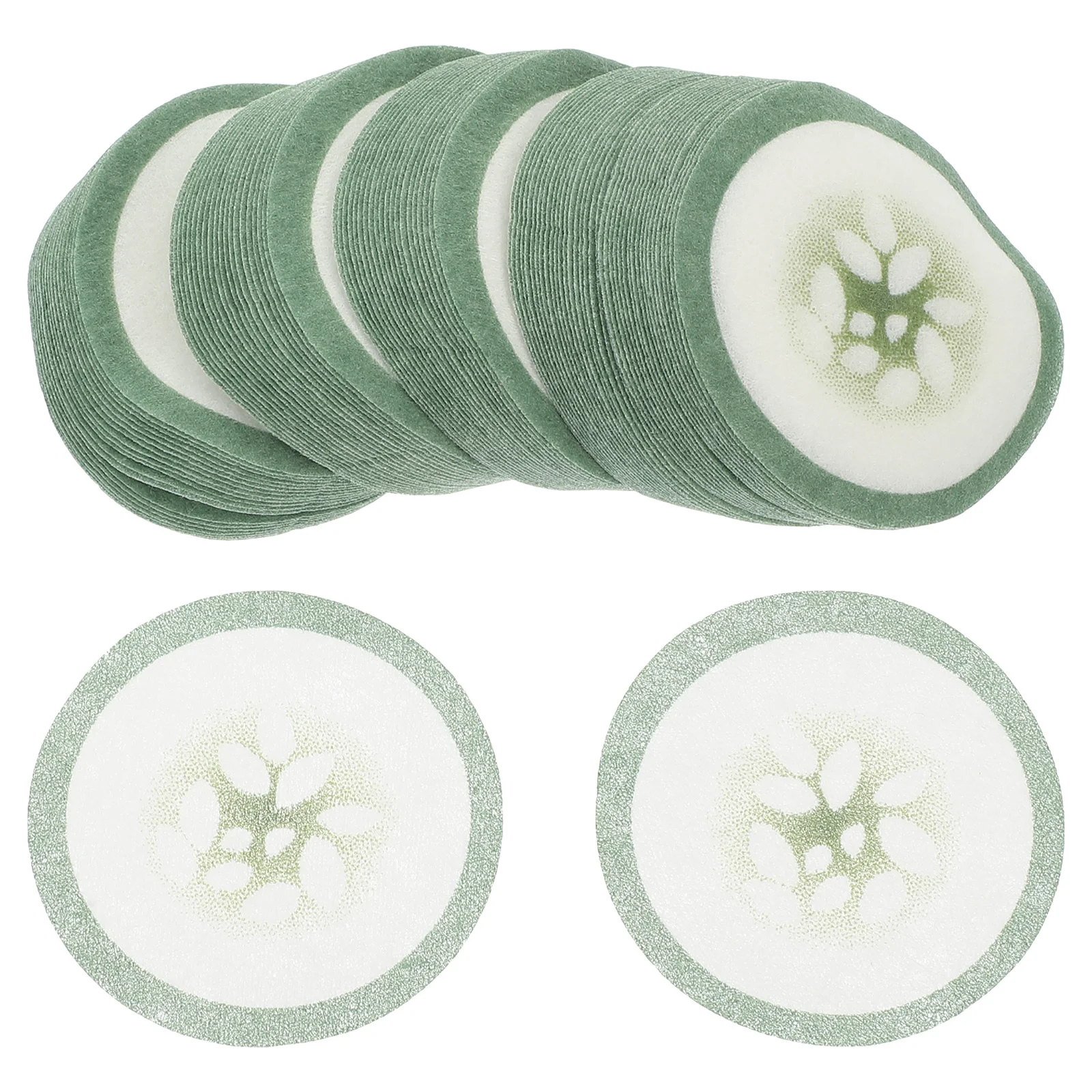 

100pcs Disposable Eye Patches Creative Green Cucumber Printed Eye Masks
