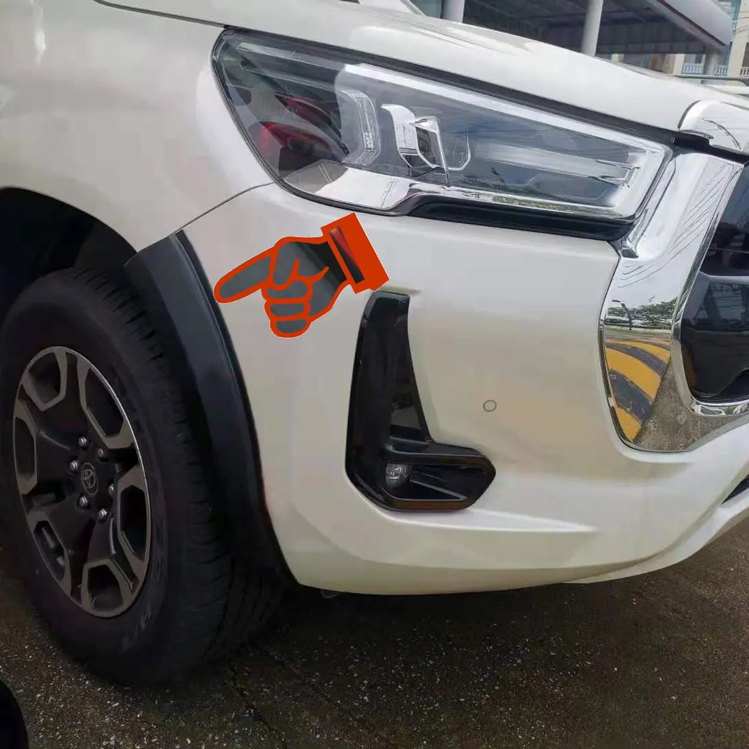 

Car Accessories Wheel Arch Fender Flares Mudguards For Toyota Hilux 2021 Revo Matte Black 6pcs/set 4"
