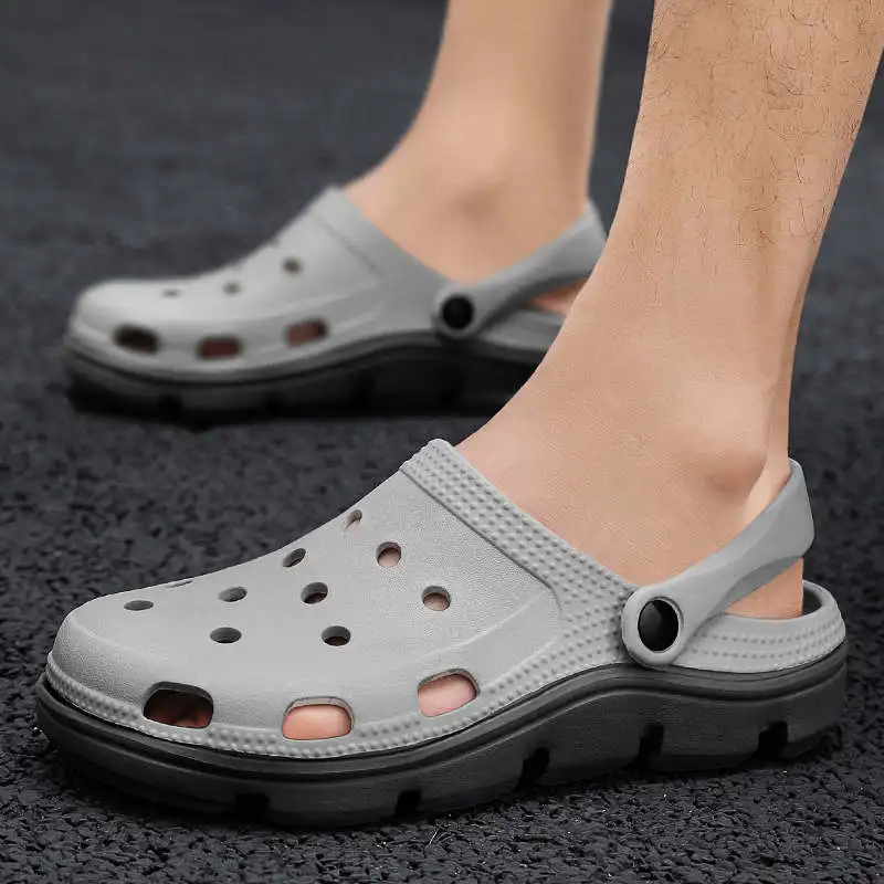 

Men's Sandal Multicolor Slippers Men Summer Not Casual Leather Men Shoe High Sole Rubber Clogs Designer Luxury 2021 Tennis Boy