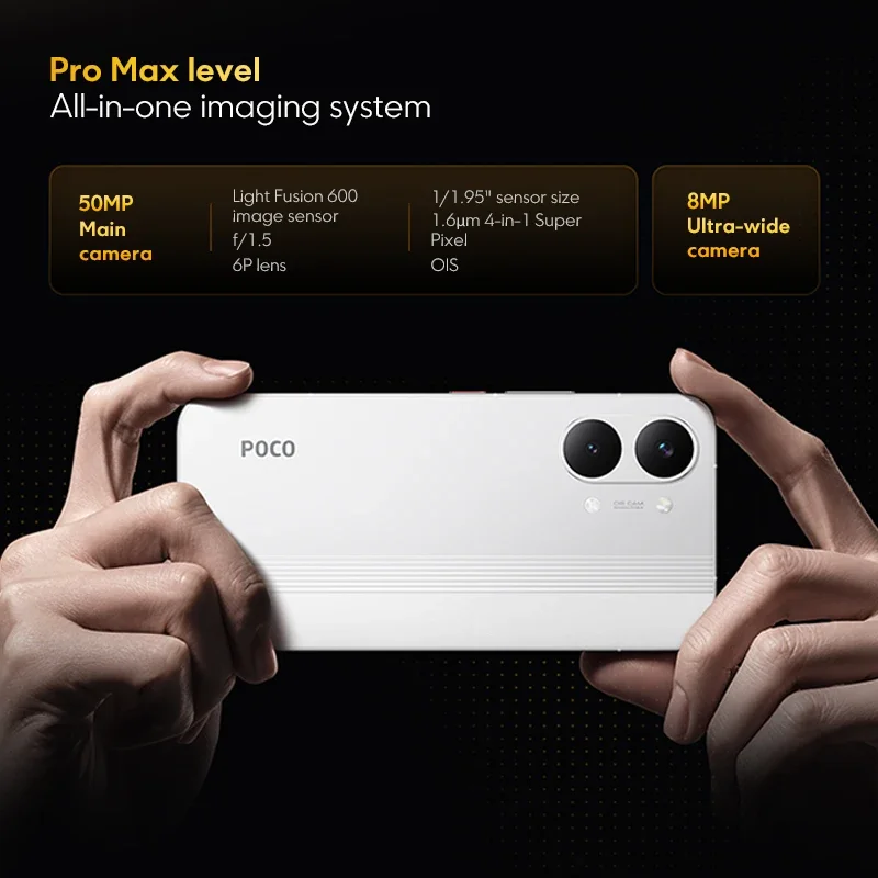 Фото Смартфон Xiaomi POCO X8 Pro Max Global Version с аккумулятором 8500 мАч, 6,83-дюймовым AMOLED-дисплеем 1.5K 120 Гц Ultra-Bright и процессором Dimensity 9500s №2
