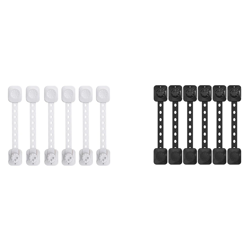 

Хит продаж, блокираторы для шкафов XD с защитой от детей, 6 упаковок, блокираторы для шкафов с регулируемым ремешком на клейкой основе, блокир...