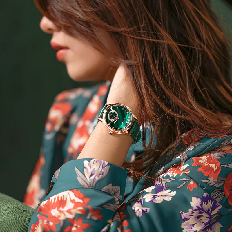 Luxury Women Watch Fashion Elegant Diamond Wristwatch Leather Ladies Waterproof Quartz Classic Minimalism Wristwatches enlarge
