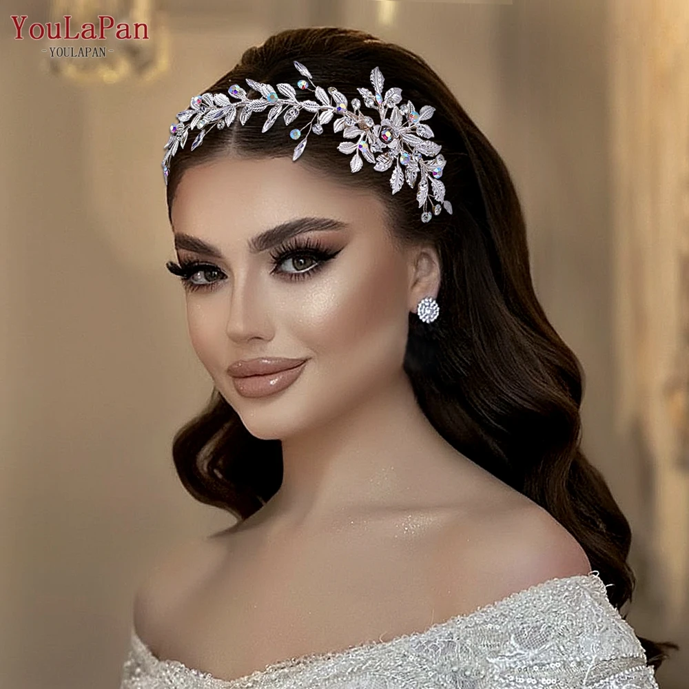 

YouLaPan Bridal Comb Alloy Flower Hairpin Woman Headdress Wedding Hair Accessories Bride Tiara Girls Headwear for Party HP368