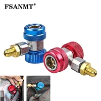 2pcs r134 air conditioning low high quick coupler adapters ac manifold gauge extractor valve core manifold gauge brass adapter